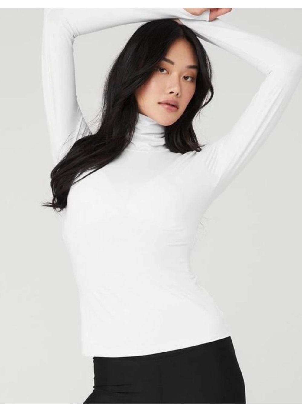 All Yoga Alosoft Turtleneck Shirt Long Sleeve Thumbholes